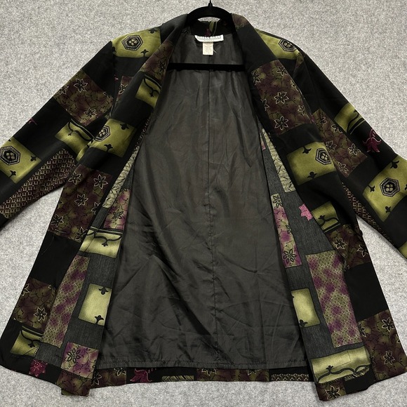 Vintage Dress Barn Woman Blazer Size 1X Made in USA Floral Patchwork 80s 90s - Picture 5 of 10